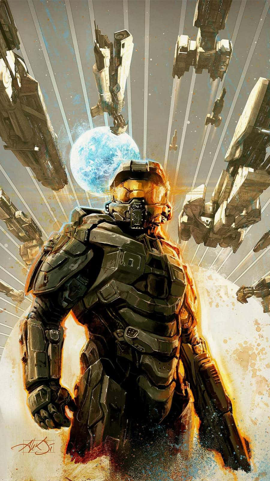 Unlock The Power Of Master Chief Phone Wallpaper