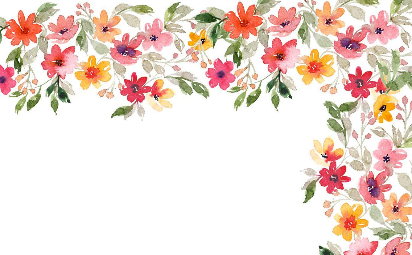 Unravel The Beauty Of Nature With This Beautiful Floral Watercolor Artwork Wallpaper