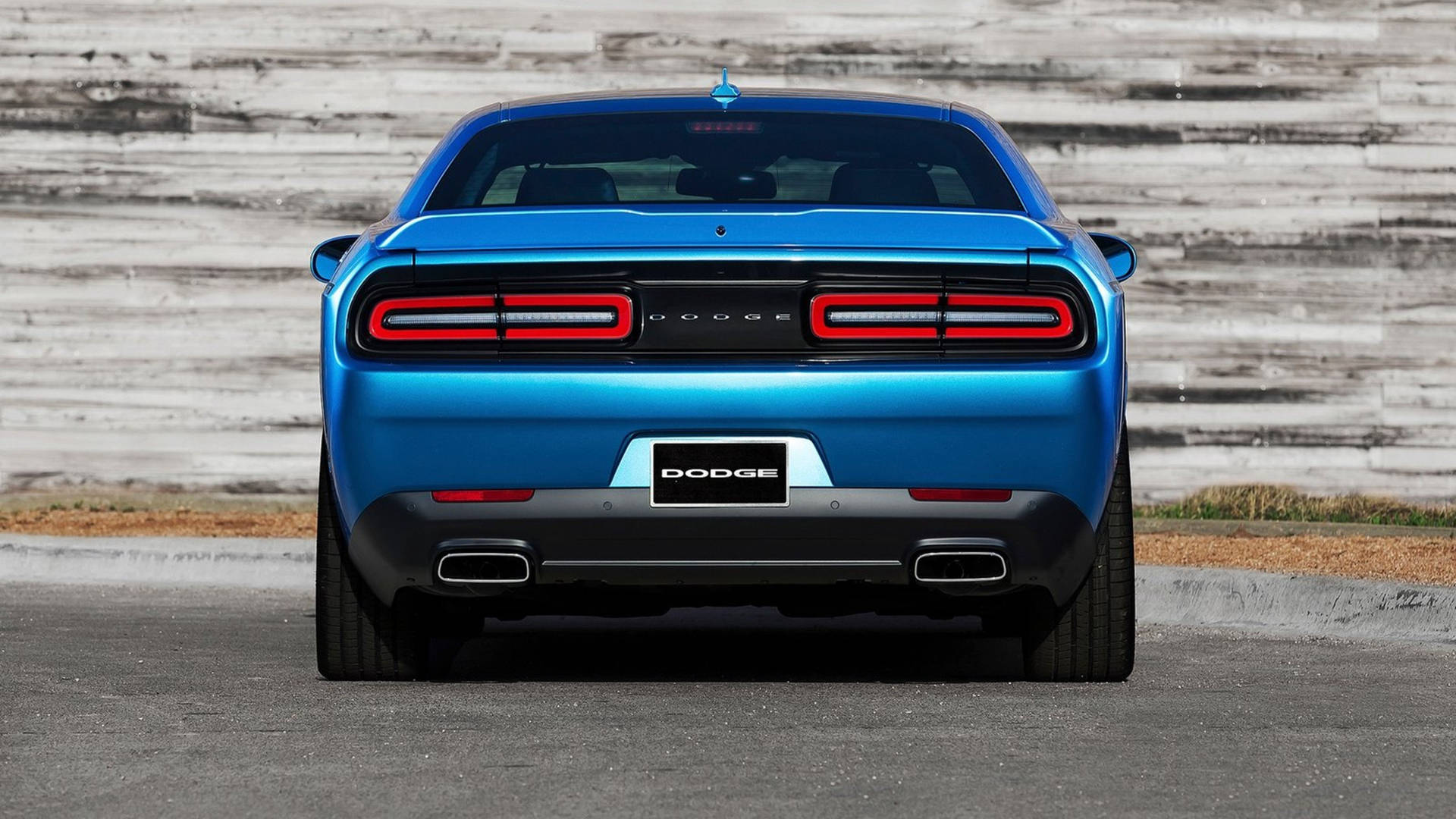 Unrivalled Power And Performance - Blue Dodge Challenger 2015 Wallpaper