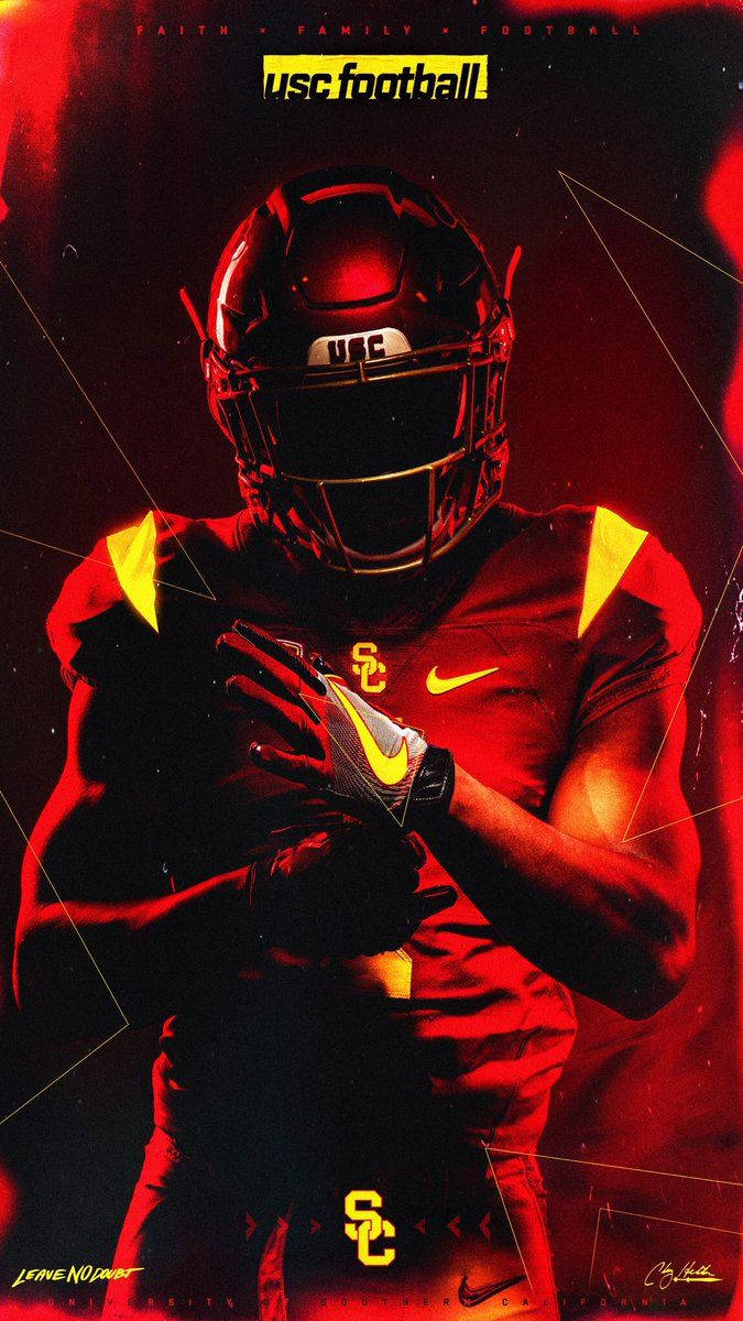 Usc Football Player Cool Aesthetic Wallpaper