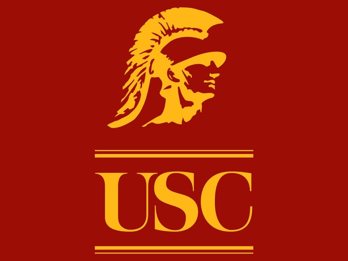Usc Logo With A Spartan Helmet Wallpaper