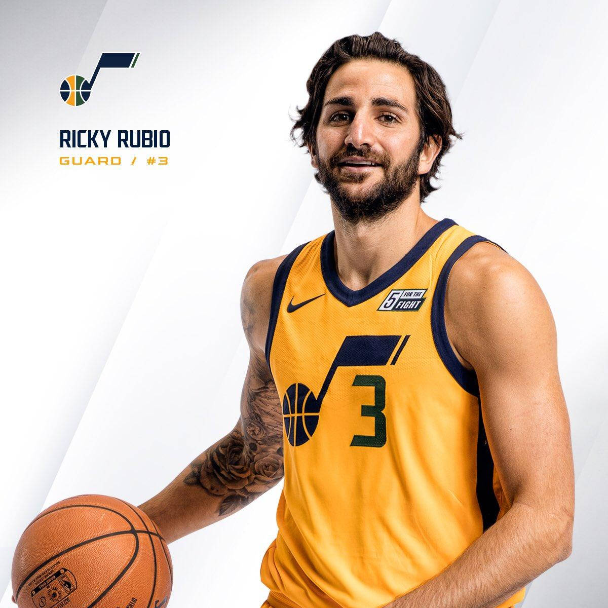 Utah Jazz Ricky Rubio Portrait Wallpaper