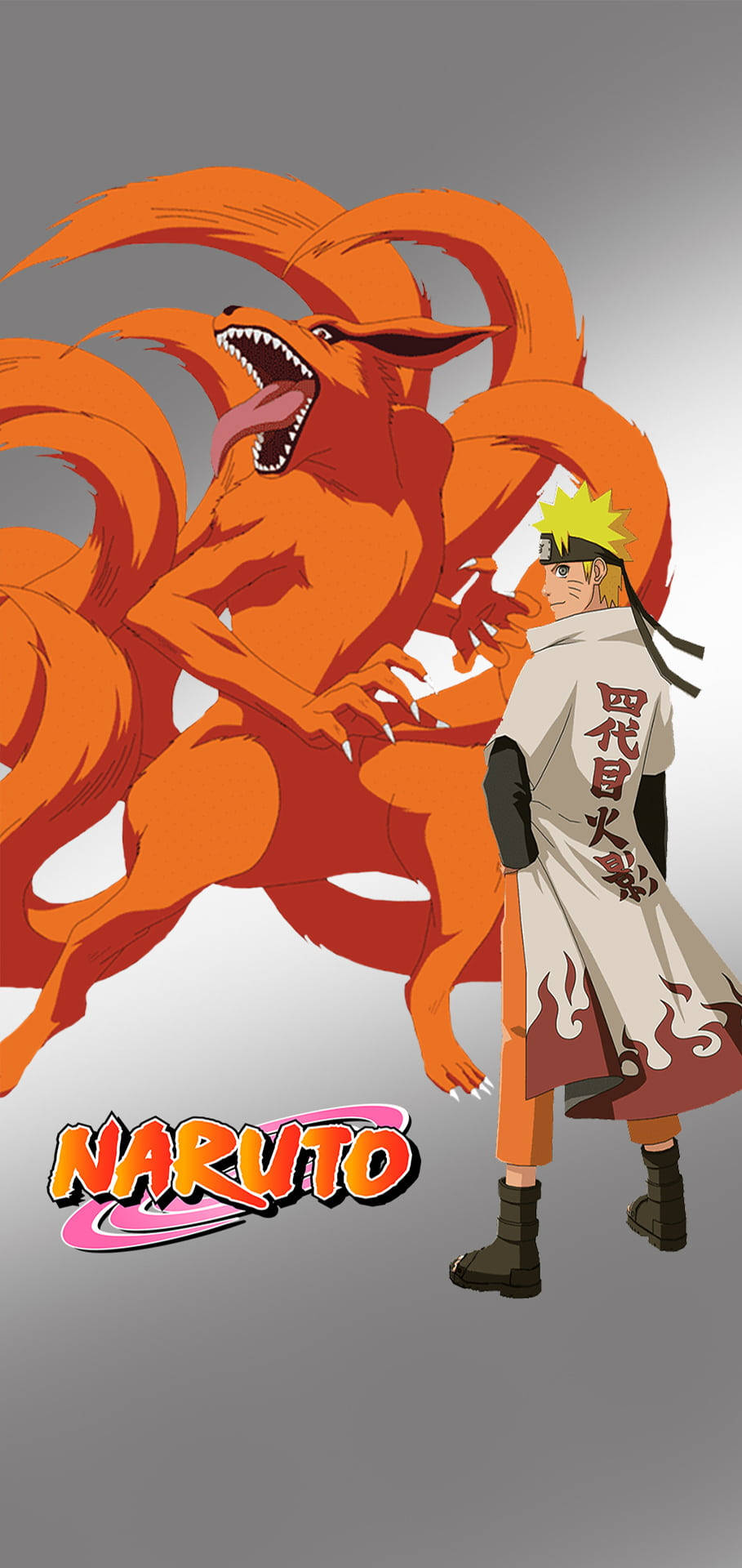 Uzumaki And Naruto Kurama Poster Wallpaper