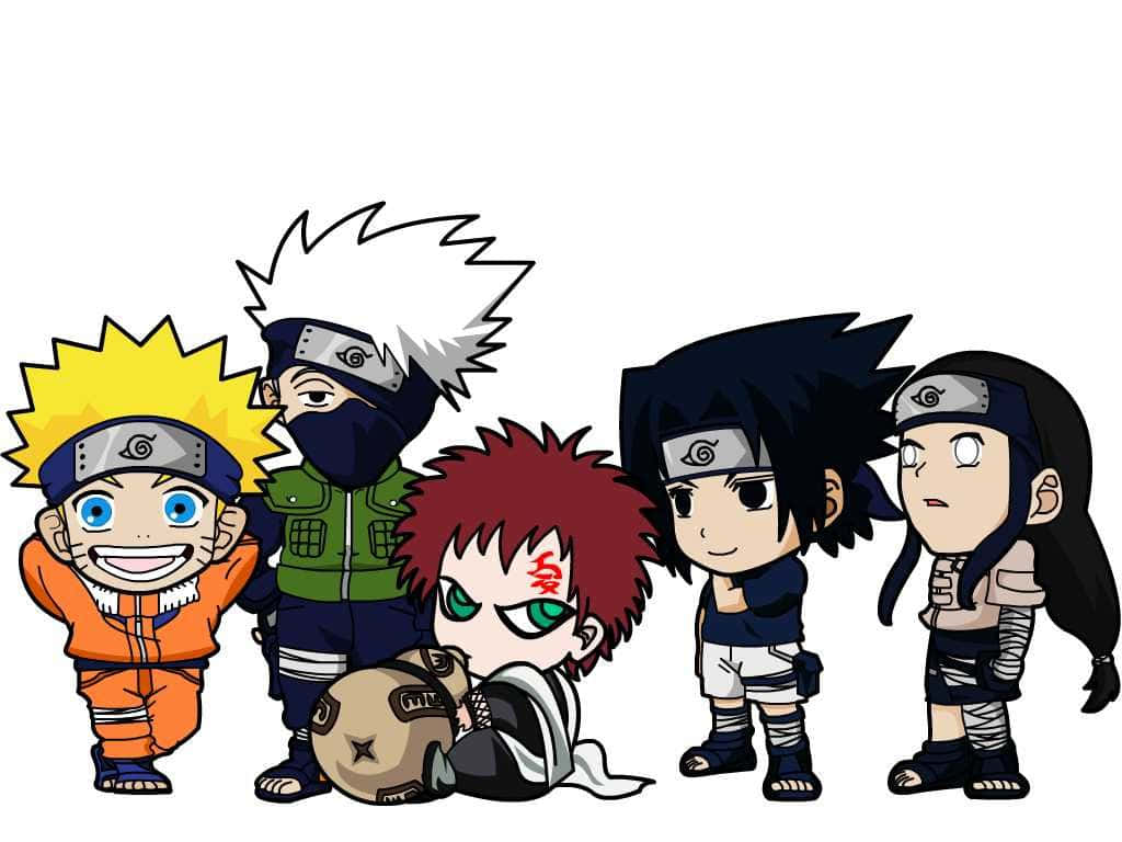 Uzumaki Naruto Chibi With Nine-tailed Fox Cloak Wallpaper