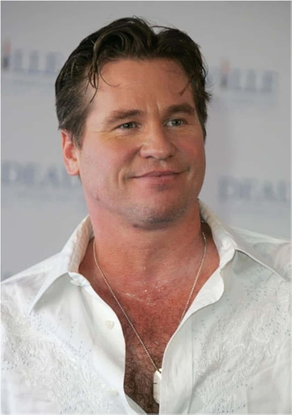 Val Kilmer White Shirt Portrait Wallpaper