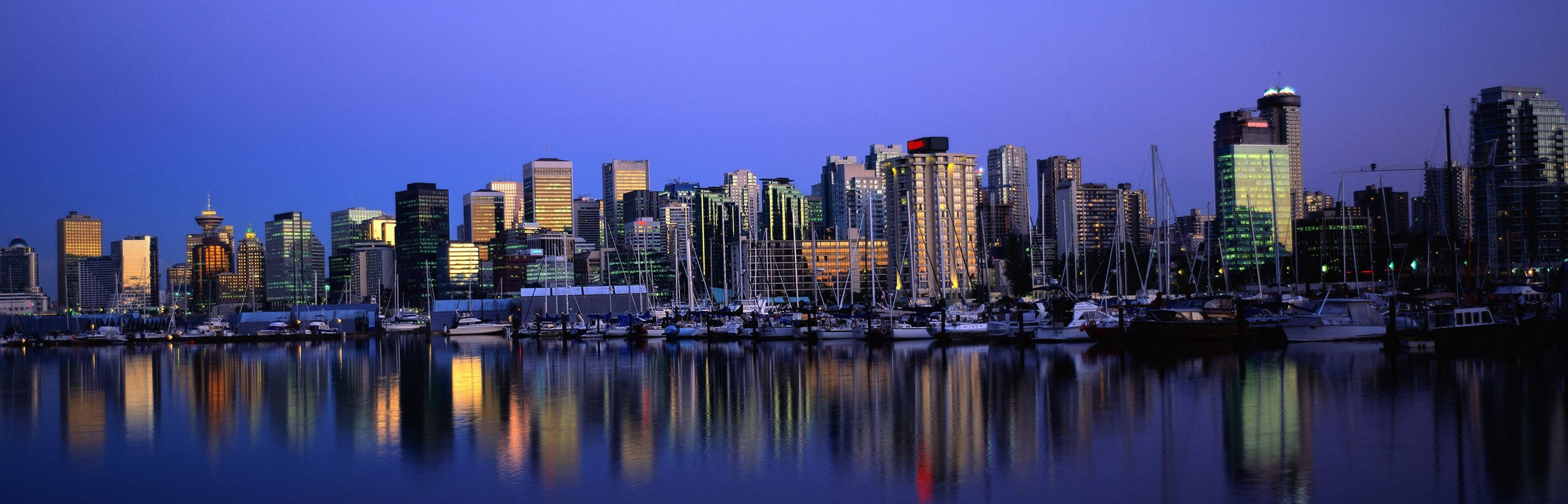 Vancouver Skyline Skyscrapers For Monitor Wallpaper