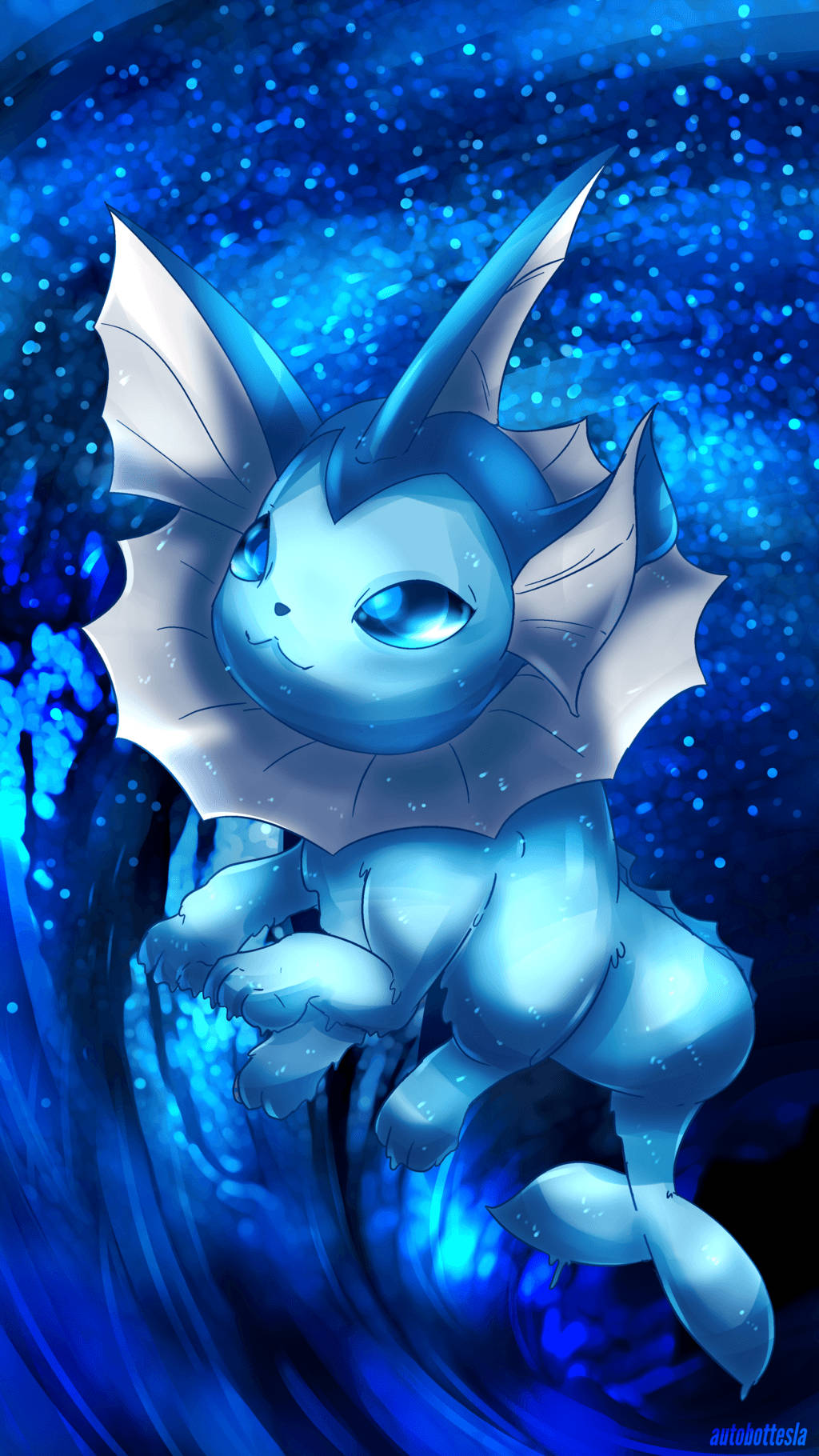 Vaporeon Blue Aesthetic Wallpaper