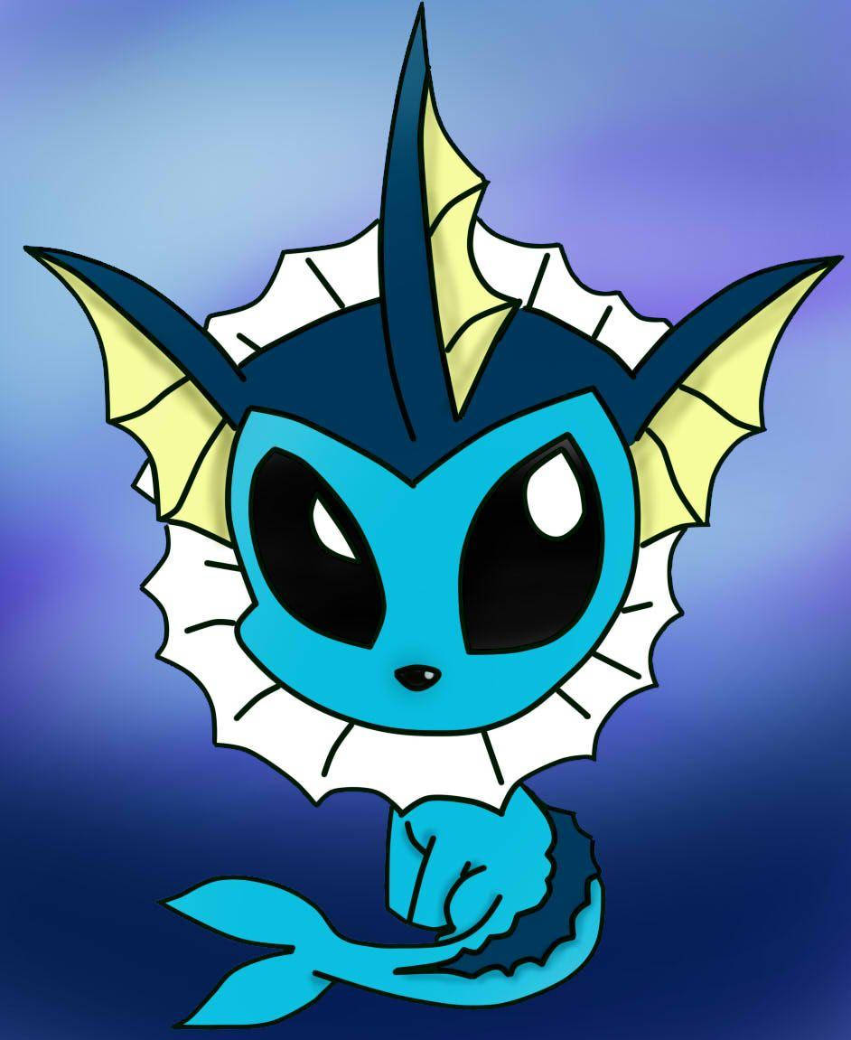 Vaporeon Cute Art Wallpaper