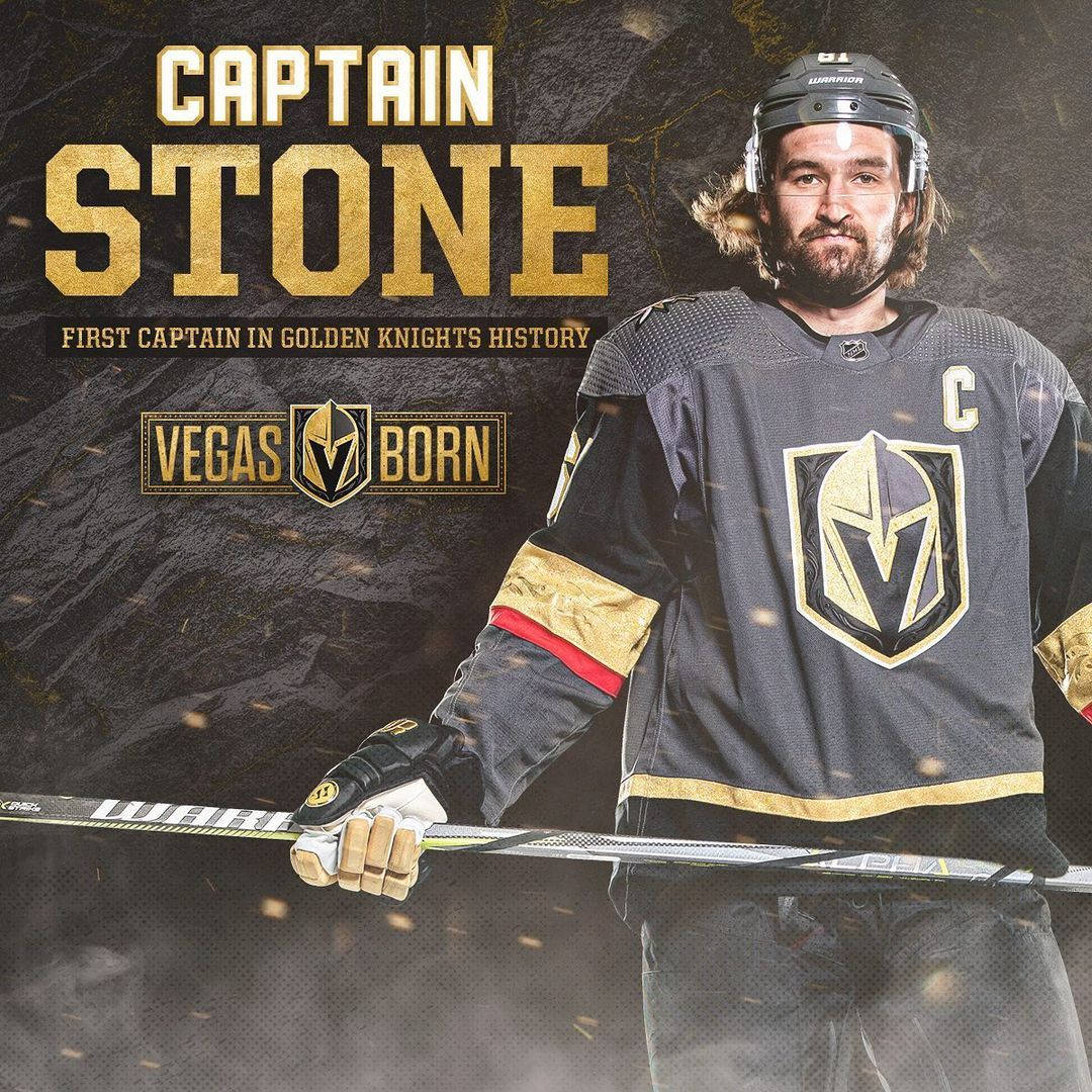 Vegas Golden Knights Captain Mark Stone Illustration Wallpaper