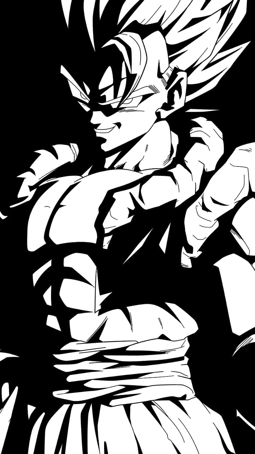 Vegeta In Black And White Wallpaper