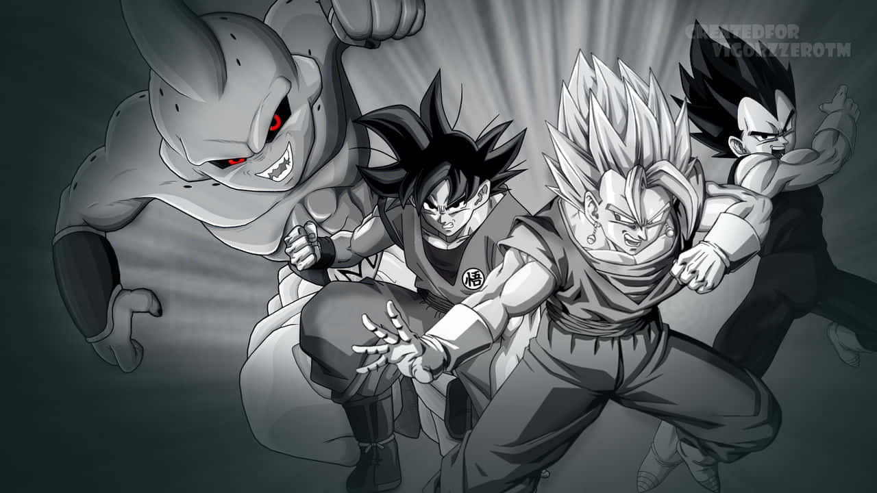 Vegeta In Black And White Wallpaper