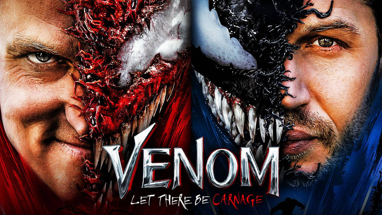 Venom And Carnage Half Face Wallpaper