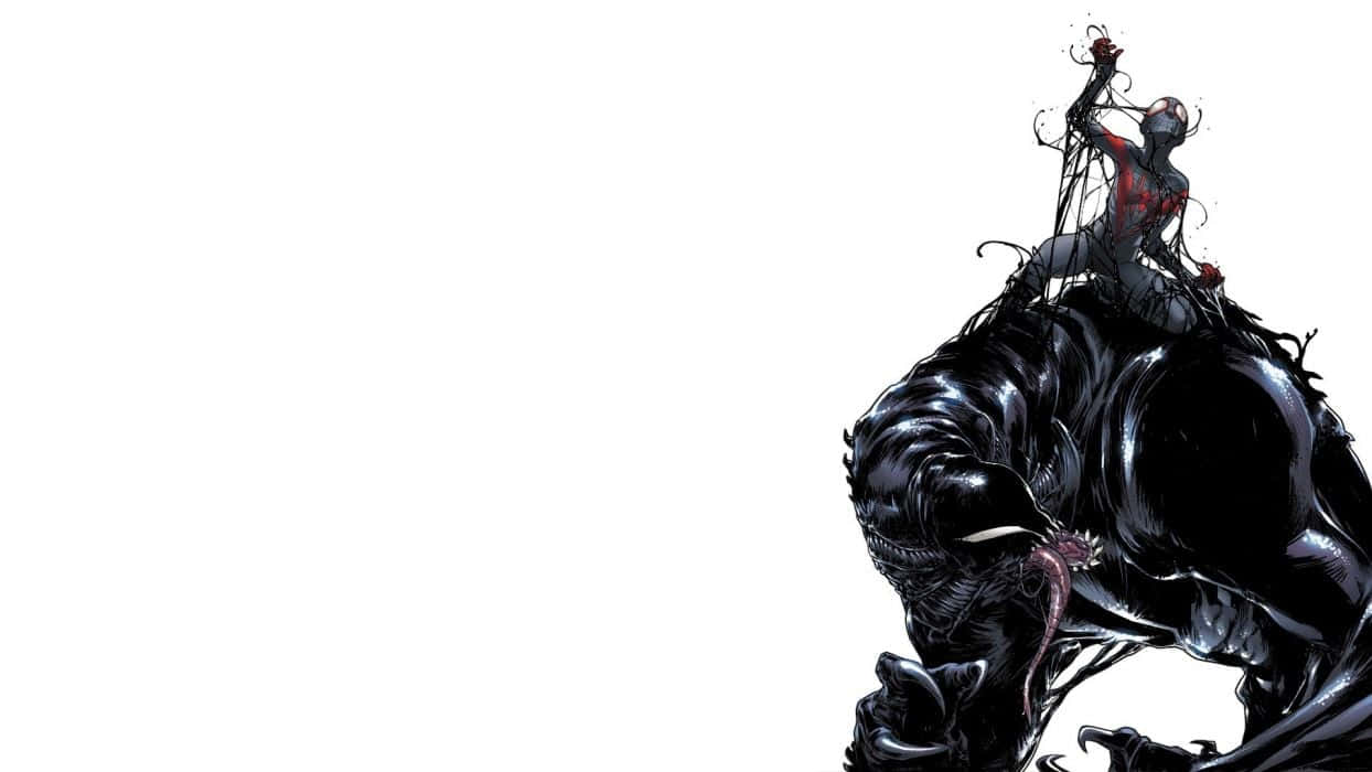 Venom Spider Man Minimalist Art Wallpaper