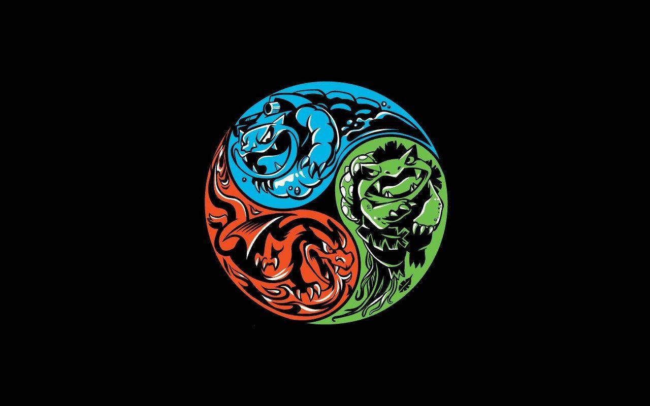 Venusaur Circle Charizard Blastoise Wallpaper