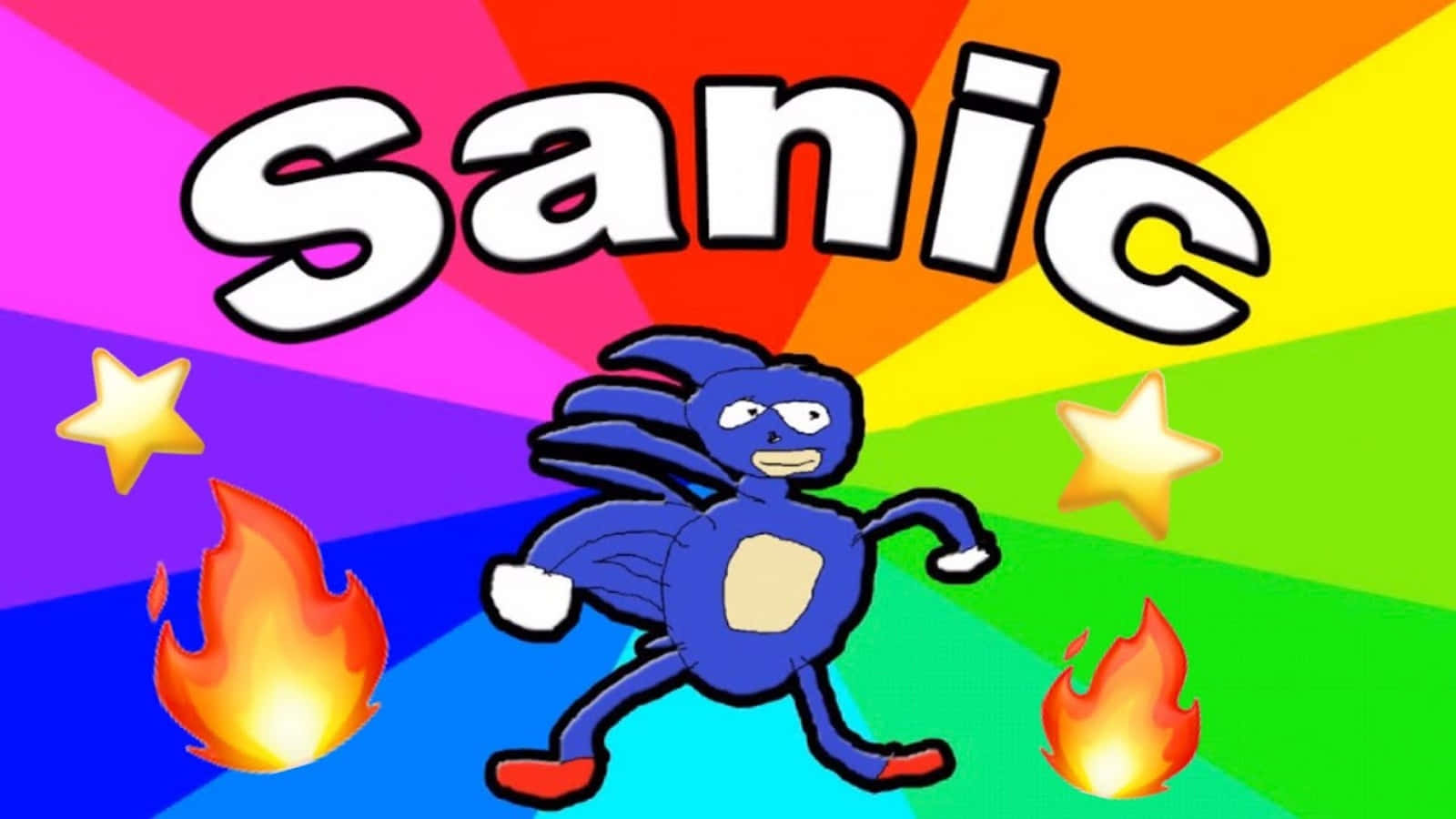 Vibrant 3d Rendering Of Sanic Character In A Race Wallpaper