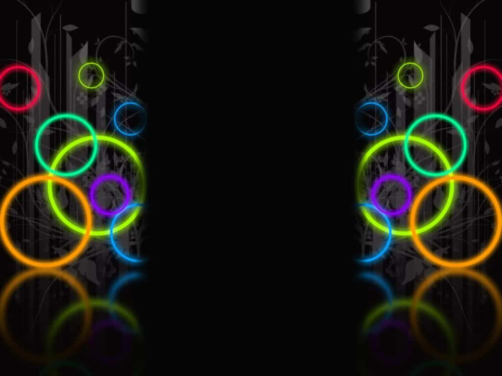 Vibrant Abstract Lights Illuminate In The Dark. Wallpaper