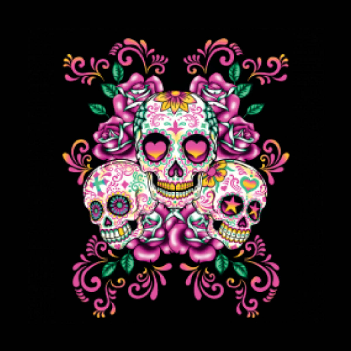 Vibrant Artistry - The Colorful Skull Wallpaper