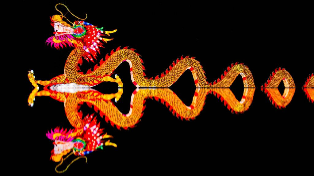 Vibrant_ Chinese_ Dragon_ Dance Wallpaper
