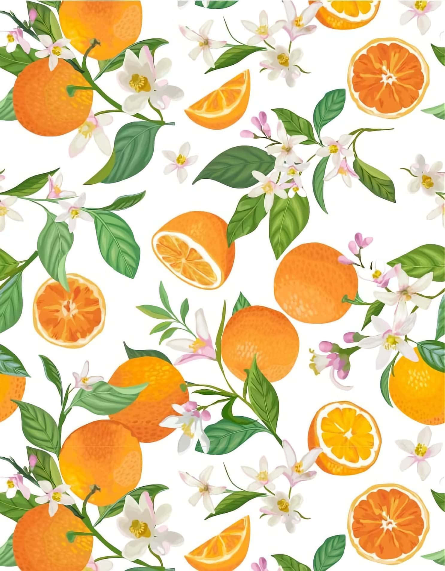 Vibrant Citrus Pattern.jpg Wallpaper