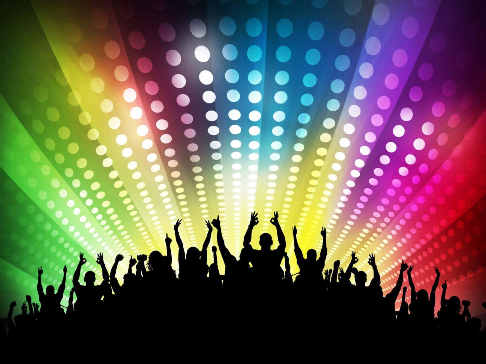 Vibrant Disco Party Crowd Wallpaper