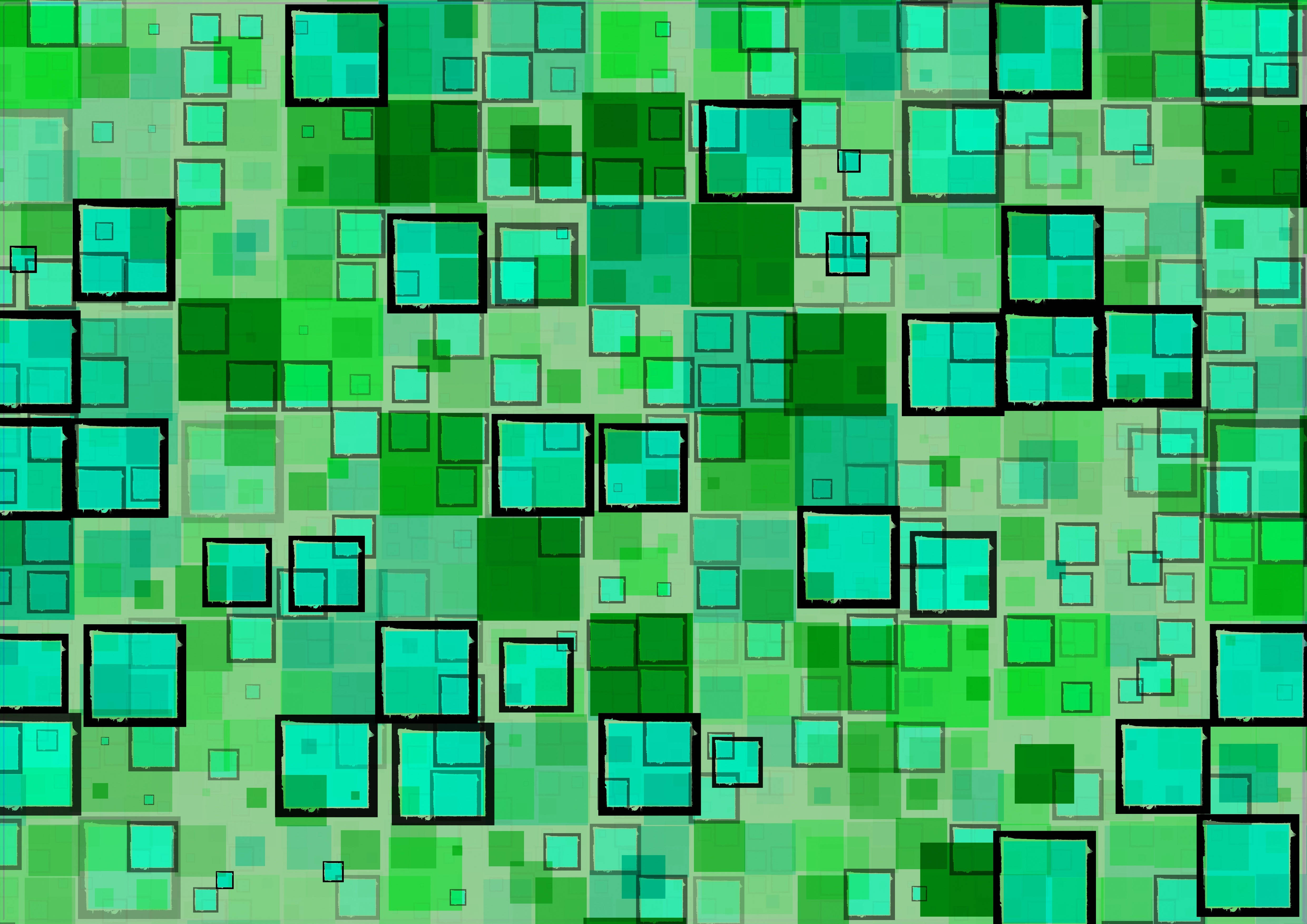 Vibrant Green Geometric Squares In 4k Resolution Wallpaper