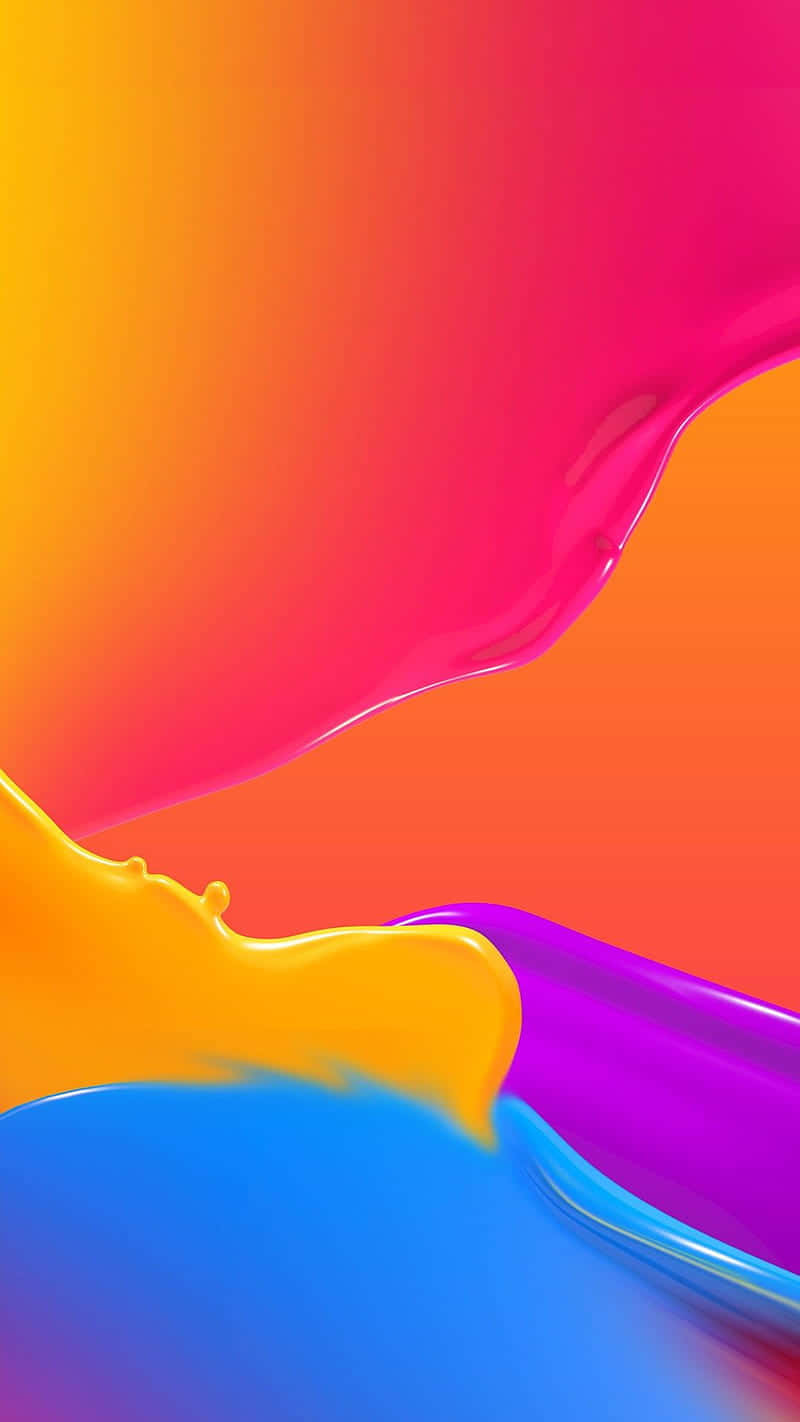 “vibrant Orange And Blue Color Combination” Wallpaper