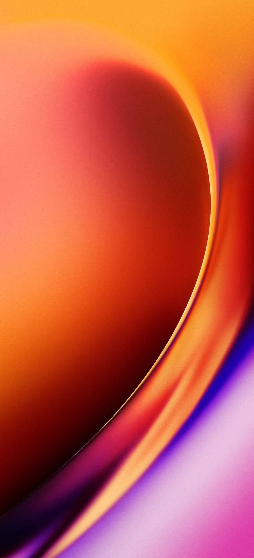 Vibrant Orange Curves For Oneplus 8 Pro Wallpaper