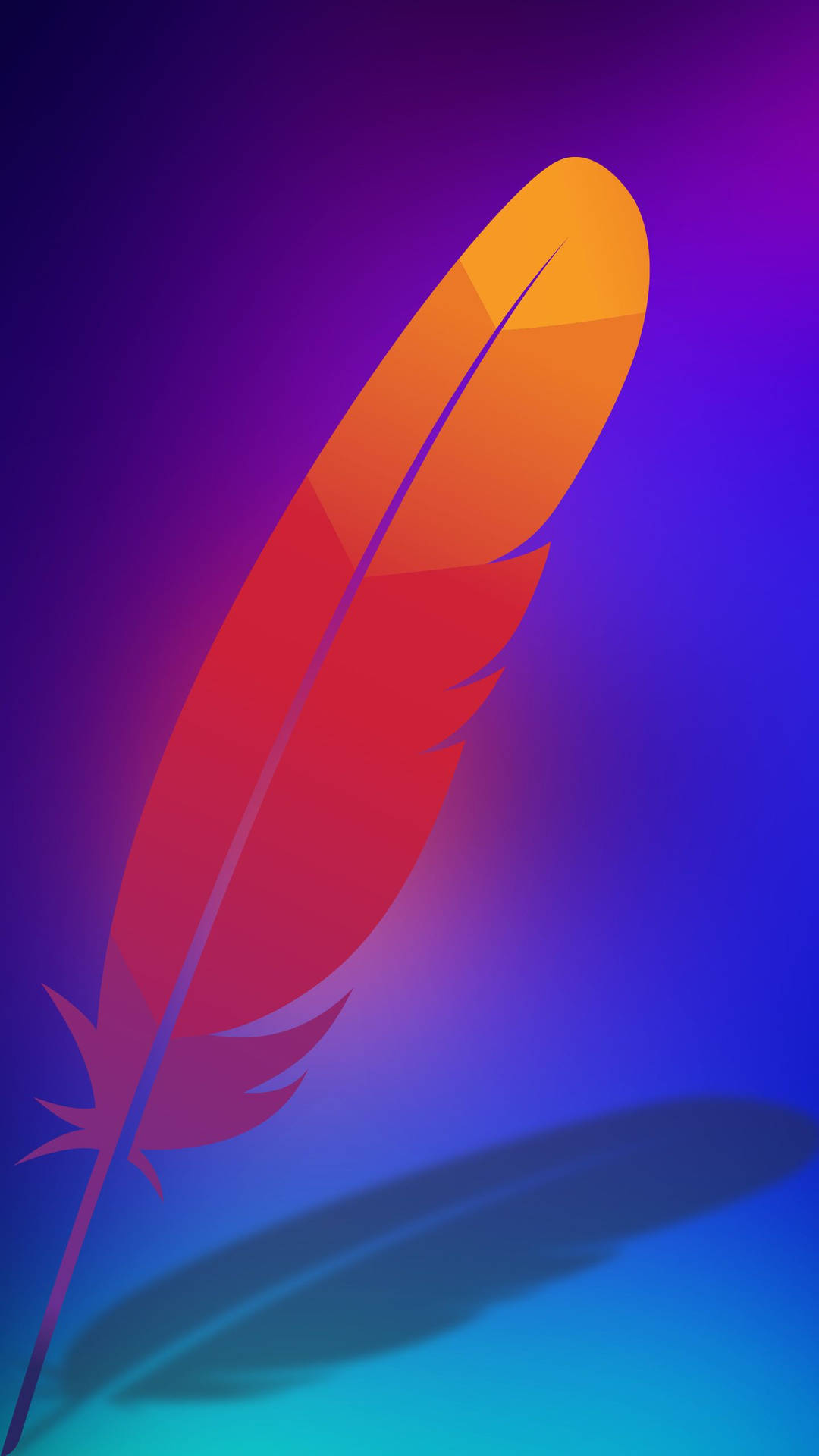 Vibrant Orange Feather On Galaxy Note 7 Display Wallpaper