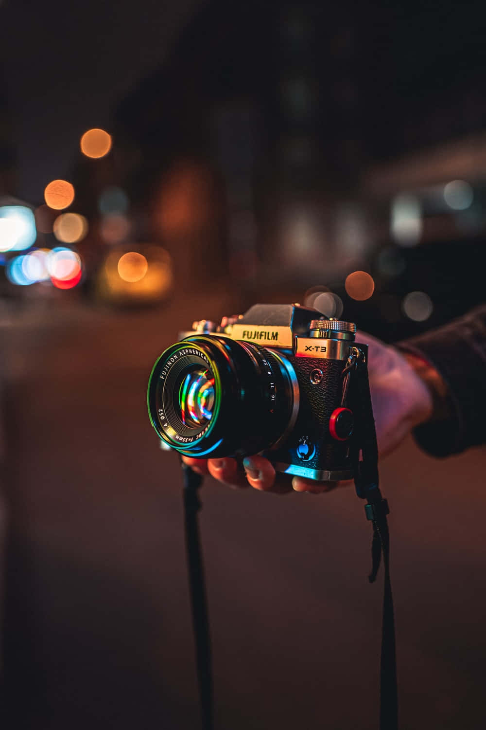 Vibrant Photography Passion: A Camera On A Colorful Street Wallpaper