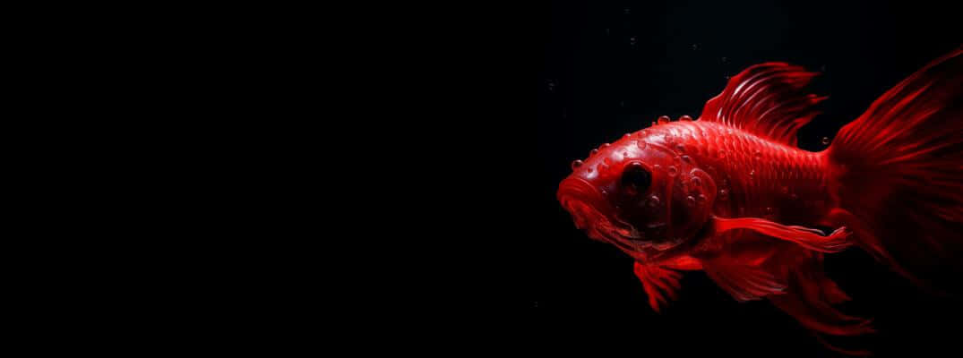 Vibrant Red Fishin Dark Waters.jpg Wallpaper