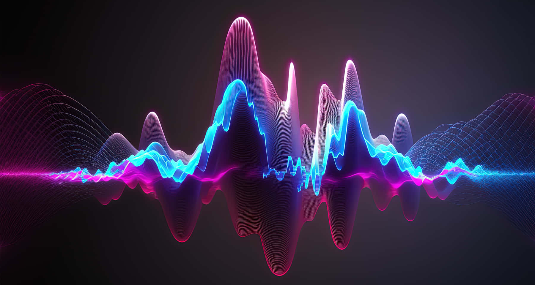Vibrant Soundwave Illustration Wallpaper