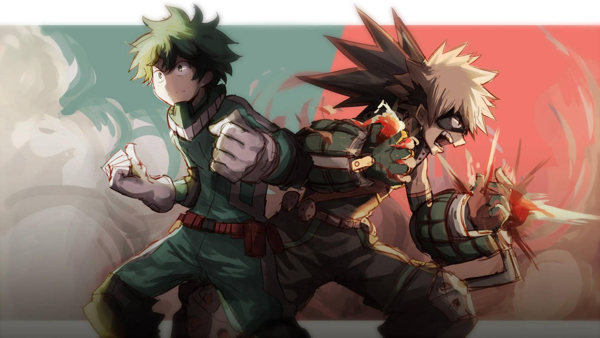 Download free Villain Deku Versus Katsuki Bakugo Wallpaper - MrWallpaper.com