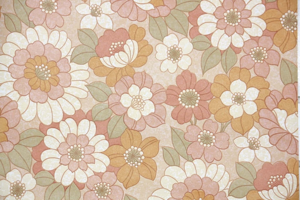 Vintage 70s Floral Aesthetic Wallpaper