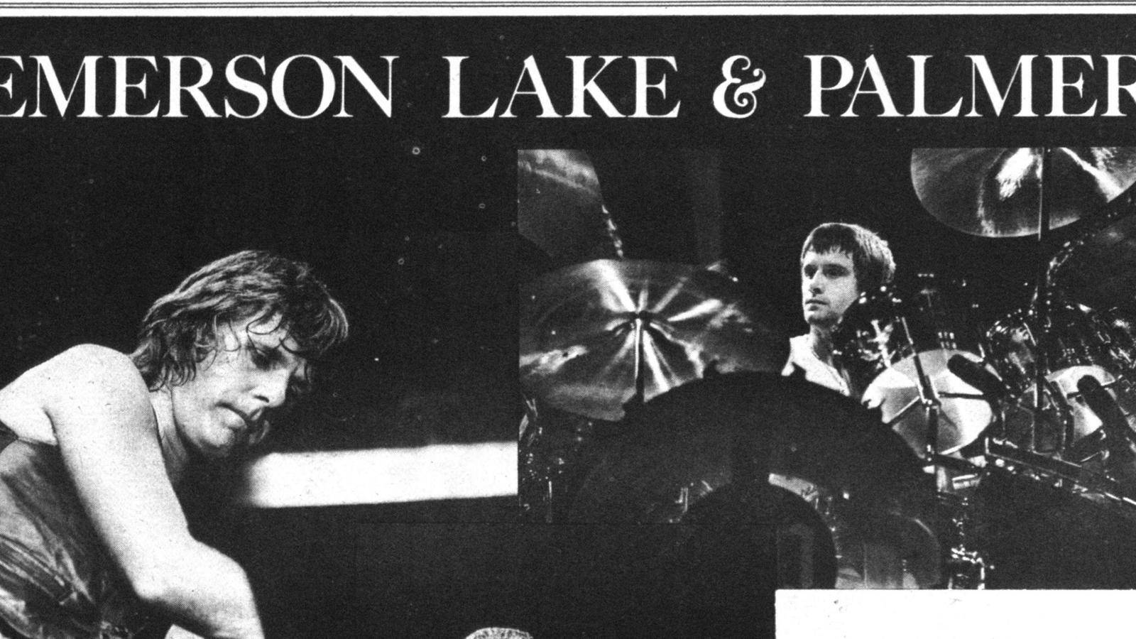 Vintage Emerson Lake & Palmer Black & White Wallpaper