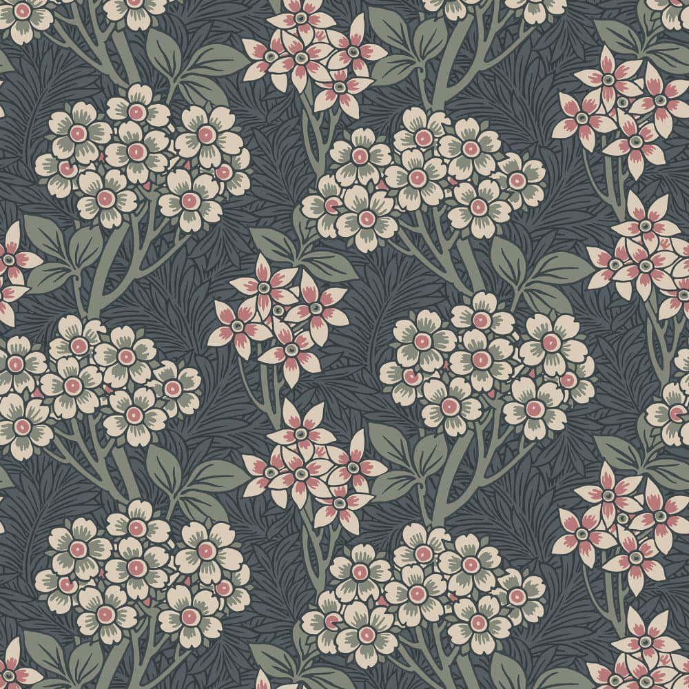 Vintage Floral Pattern Design Wallpaper