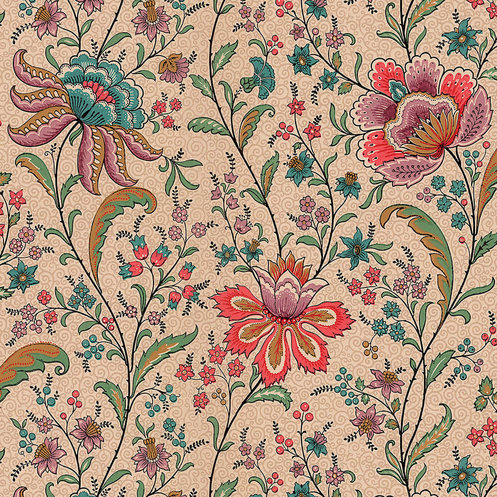Vintage Floral Pattern1920s Wallpaper