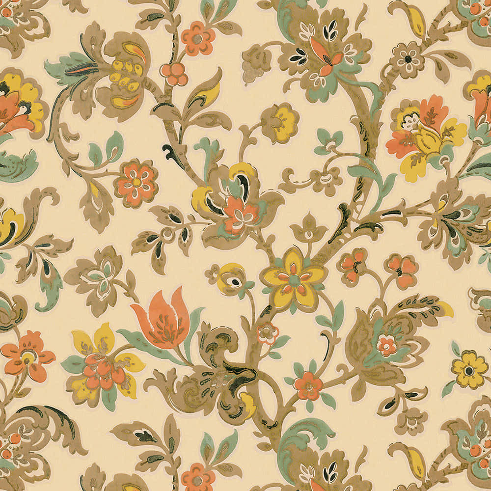 Vintage Floral Pattern1920s Wallpaper