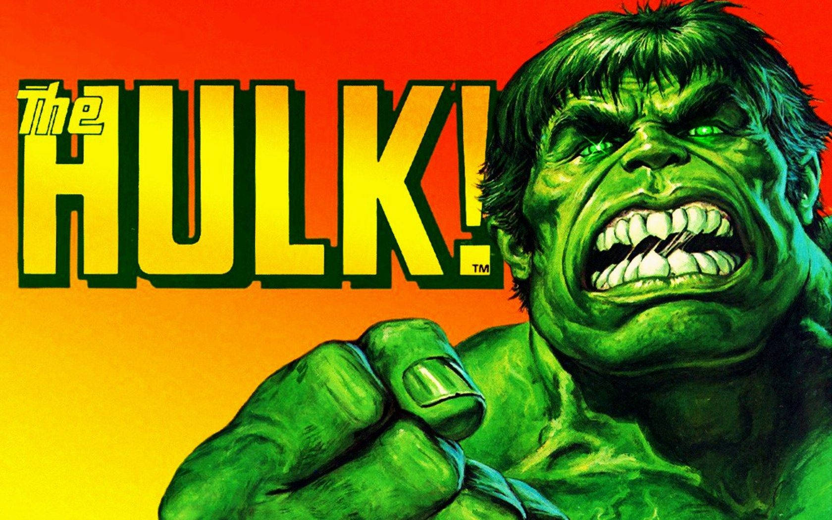 Vintage Incredible Hulk Logo Wallpaper