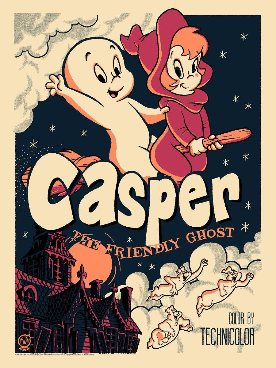 Vintage Iphone Cute Casper Poster Wallpaper