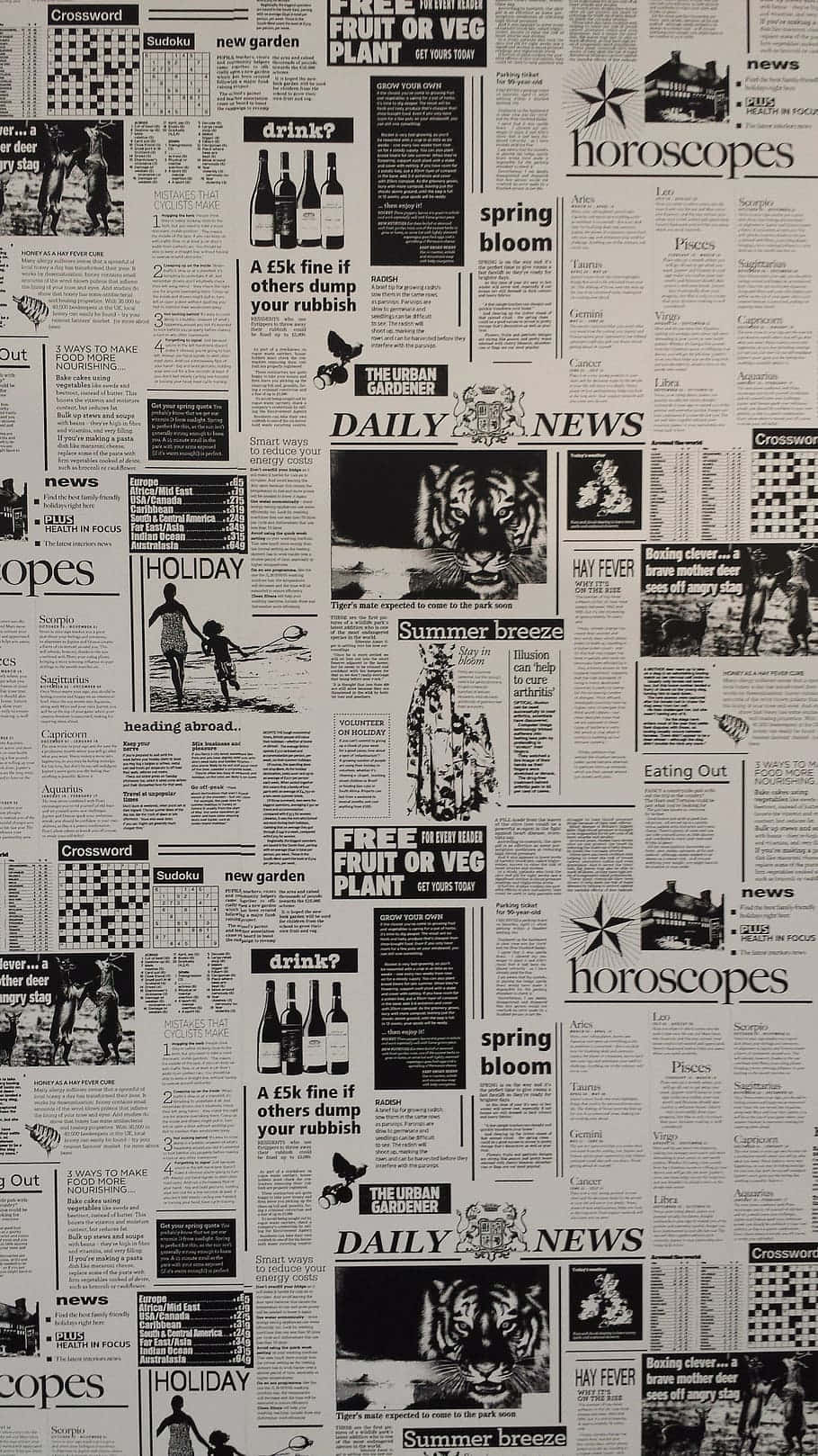 Vintage Newspaper - A Classic Look Wallpaper