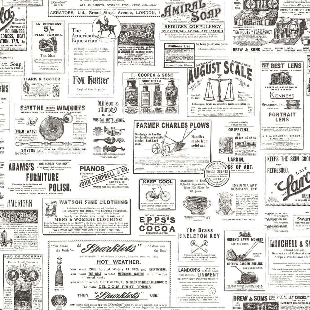 Vintage Newspaper Ads And Posters Wallpaper