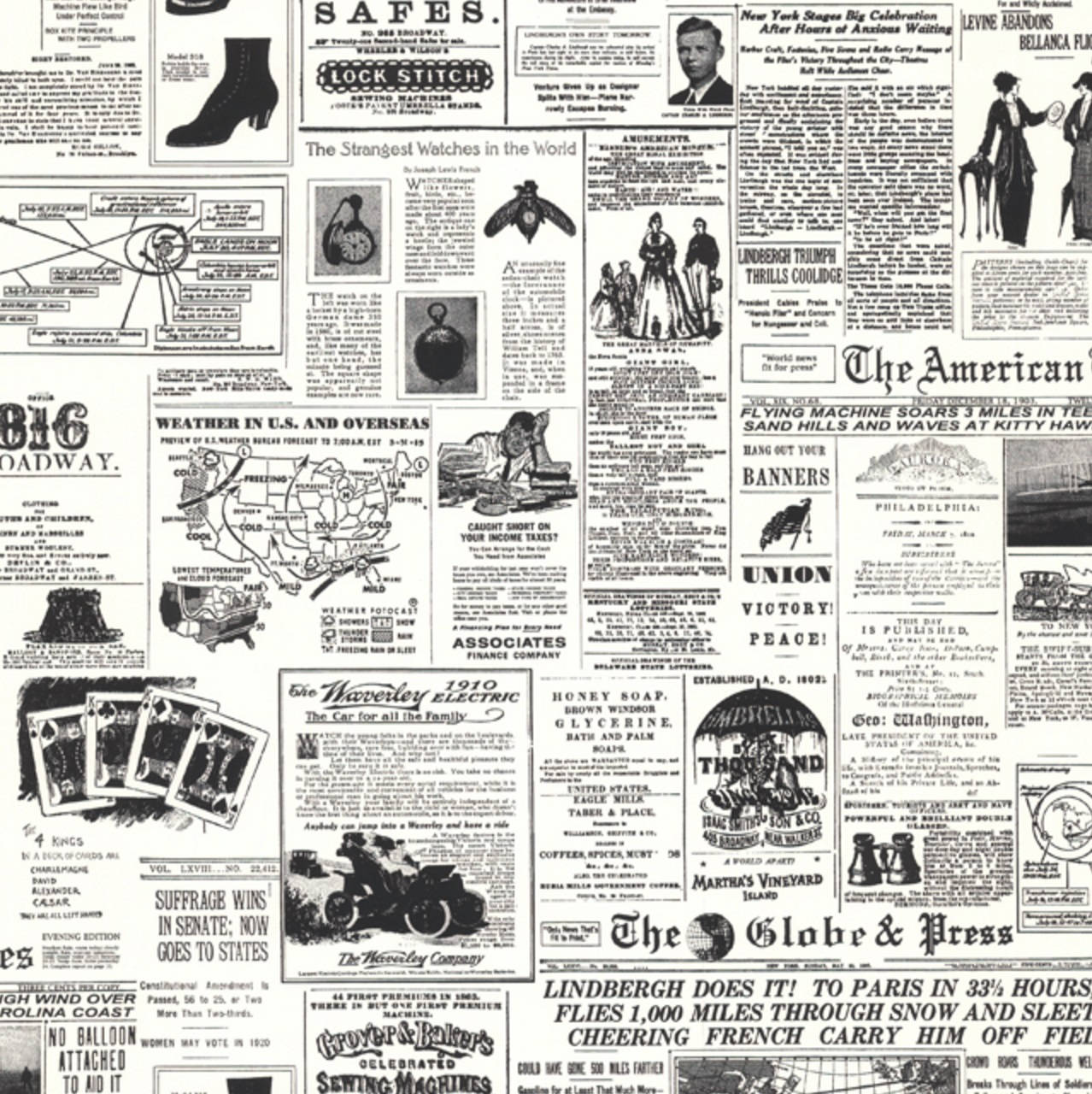 Vintage Newspaper Aesthetics With Black Ink Headlines Wallpaper