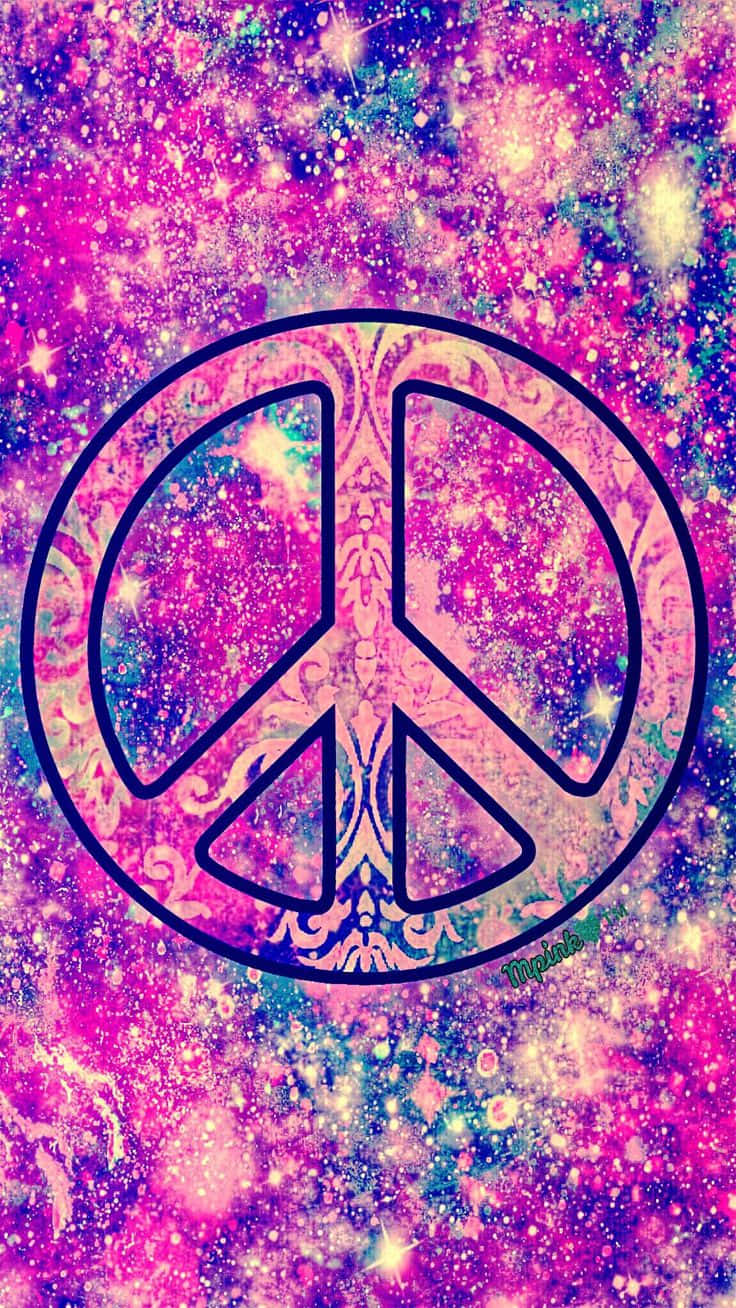 Vintage Peace Sign Hippie Wallpaper