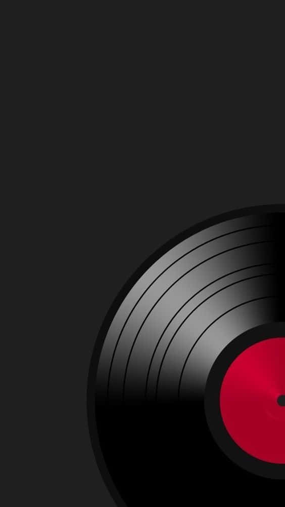 Vinyl Record On A Black Background Wallpaper