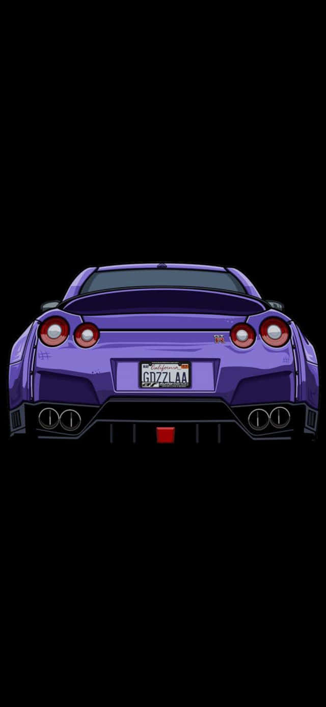 Violet Nissan R35 Gtr Car Model Wallpaper