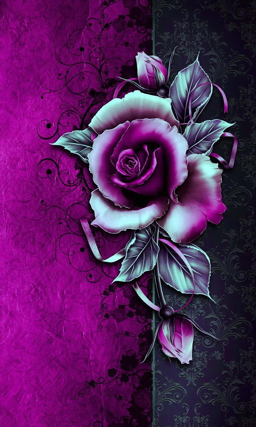 Violet Rose Mobile Wallpaper