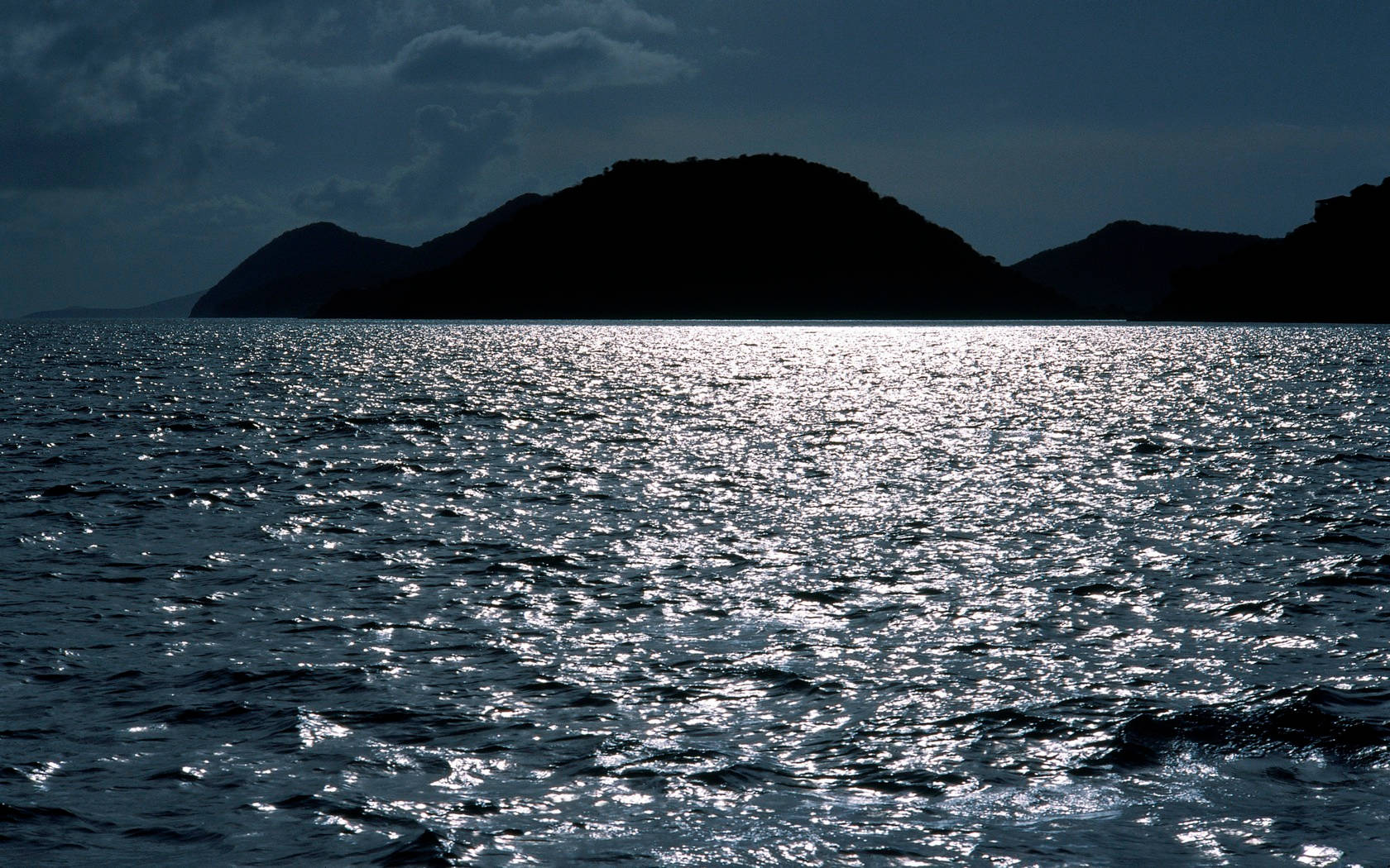 Virgin Islands Silhouette Mountains Wallpaper