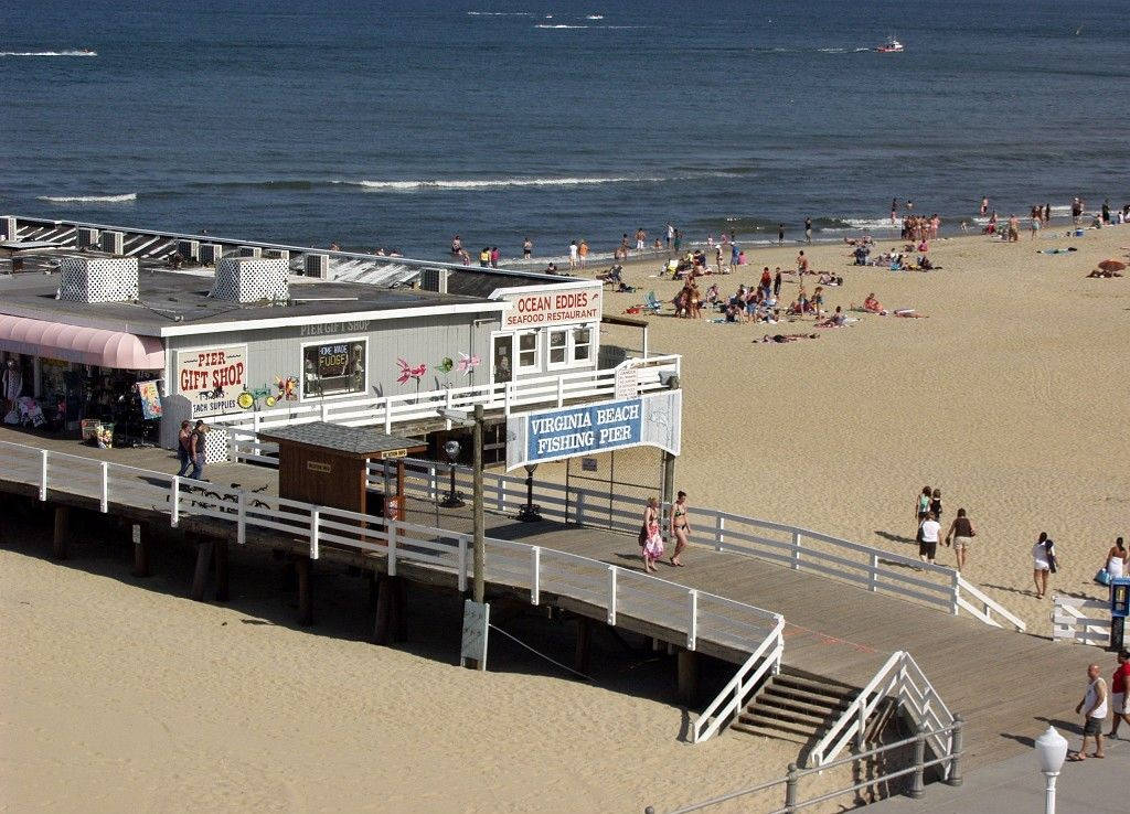 Virginia Beach Fishing Pier Gift Shop Wallpaper