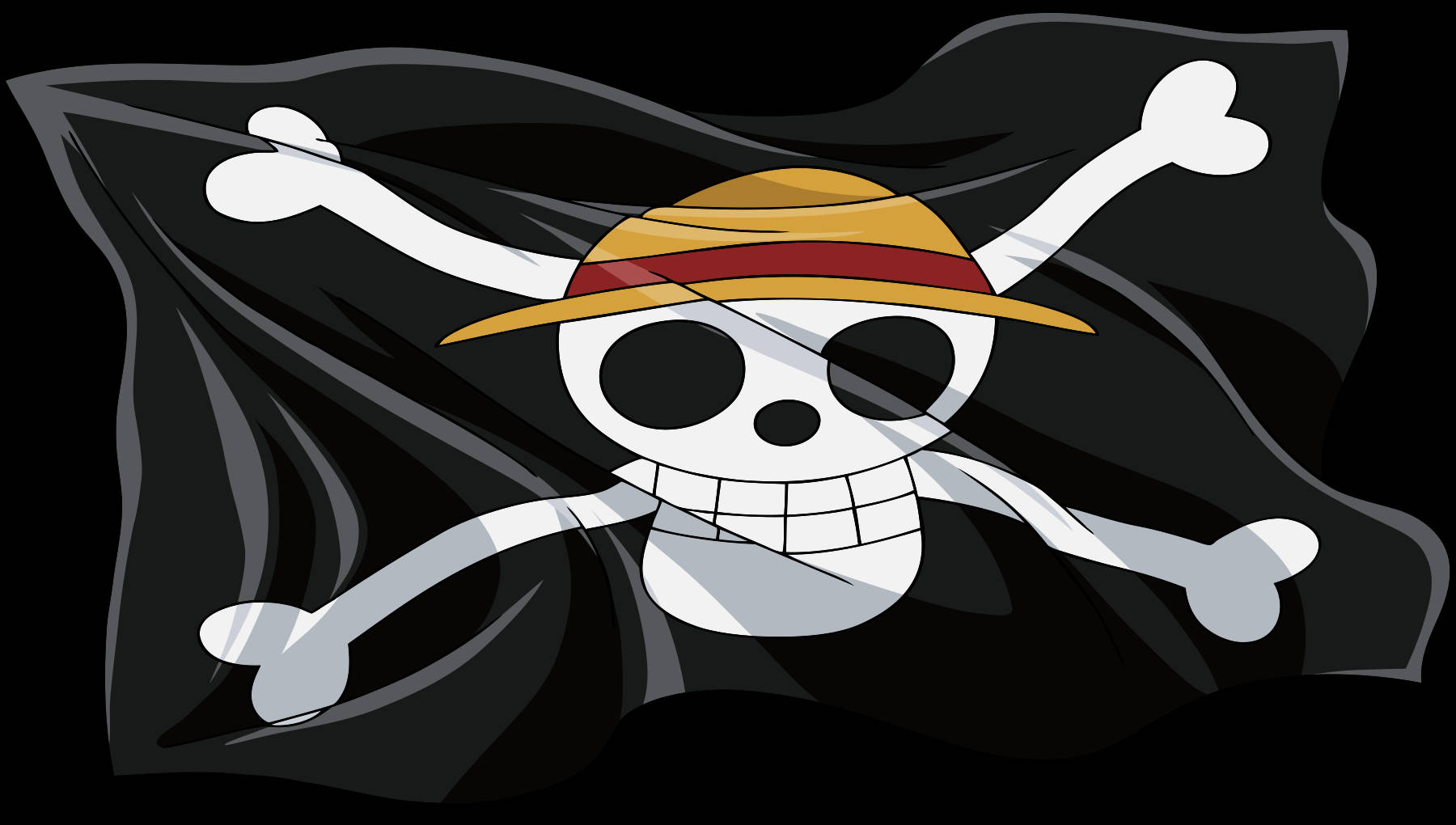 Vivid Portrait Of Straw Hat Pirate Logo From One Piece Wallpaper