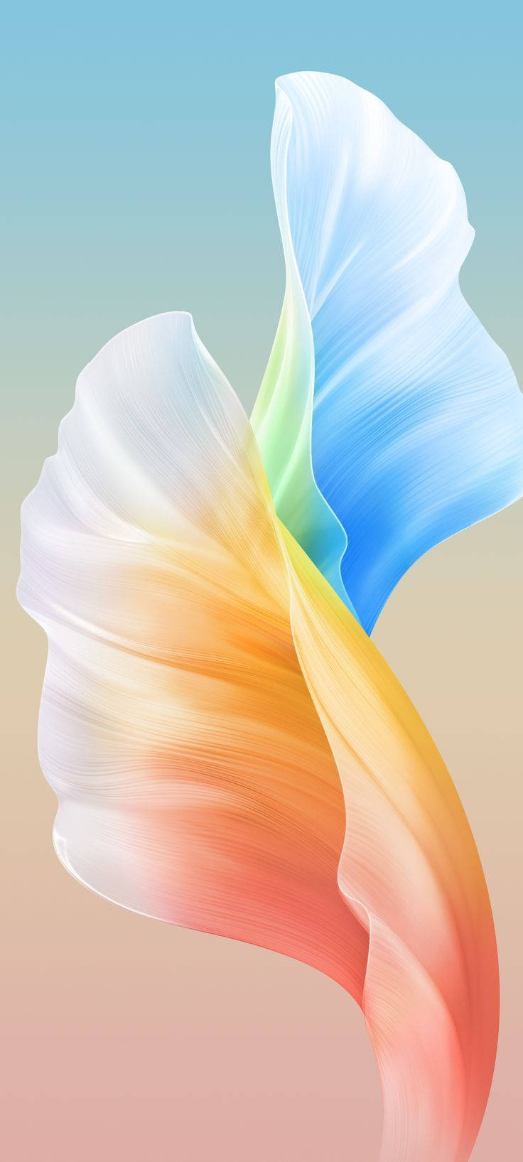 Vivo V20 Flowing Colored Fabric Wallpaper